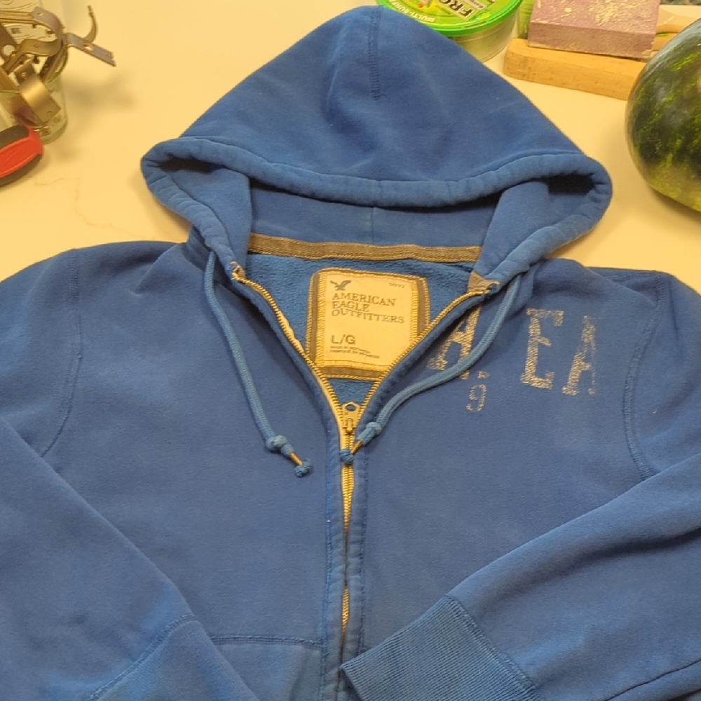 Vintage Y2K American Eagle Blue Hoodie Men's Or Women's Great Condition